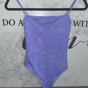 Aritzia Babaton Purple Tie Dye Body Suit